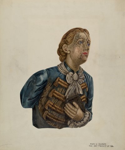 Figura de proa del Bark George, c. 1939 de Mary E Humes