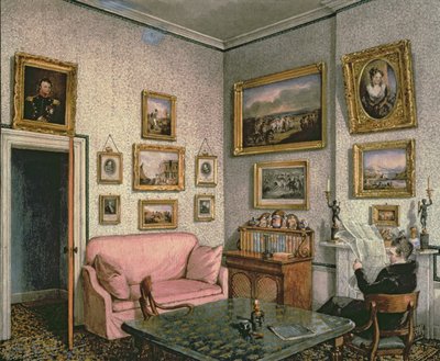 Estudio del Coronel Norcliffe en Langton Hall, c.1837 de Mary Ellen Best