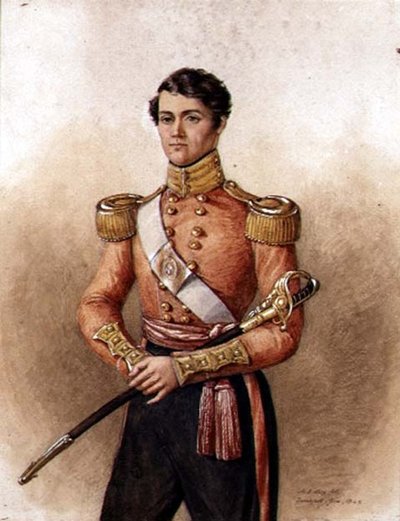 Retrato del Mayor Charles Hamilton Wake (f.1871) 34ª Infantería Nativa India de Mary Ellen Best