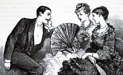 Una joven rica usando un abanico de Mary Ellen Edwards