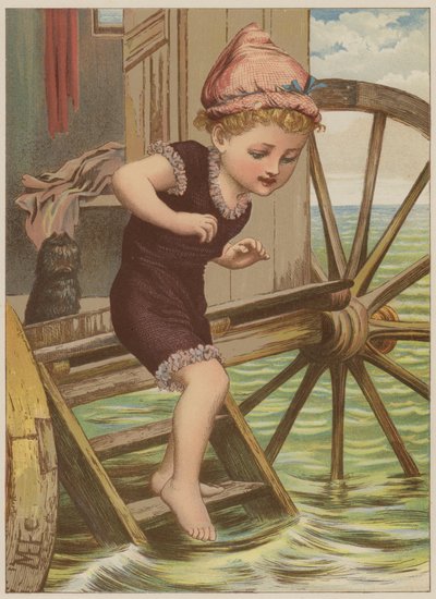 Niña a punto de nadar de Mary Ellen Edwards