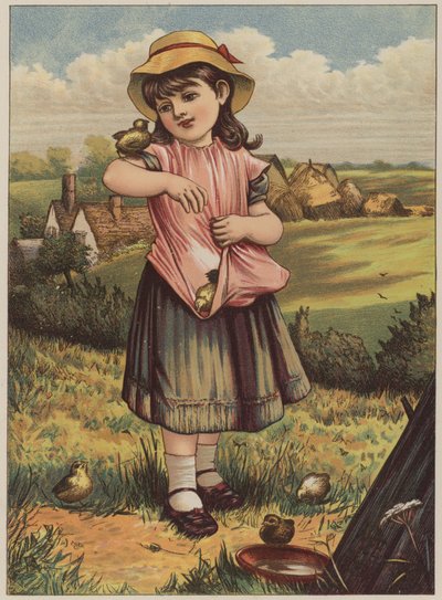 Niña con pollitos de Mary Ellen Edwards