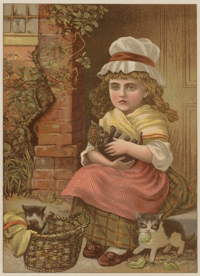 Niña con gatitos de Mary Ellen Edwards