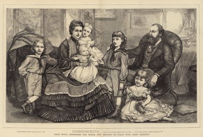 Sus Altezas Reales el Príncipe y la Princesa de Gales con sus Hijos de Mary Ellen Edwards