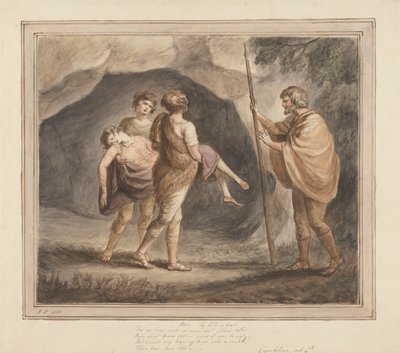 Arviragus, llevando a Imogen como muerta en sus brazos, 