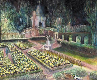 Flower Garden, Holland park, 2002 (óleo sobre bardo) de Mary Kuper