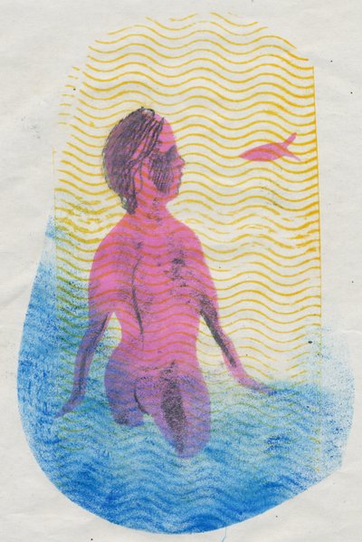 Nadador, 2018 (monocopia) de Mary Kuper