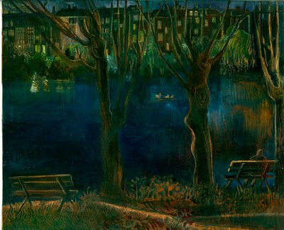 El estanque; South End Green, 2011 (óleo sobre tabla) de Mary Kuper