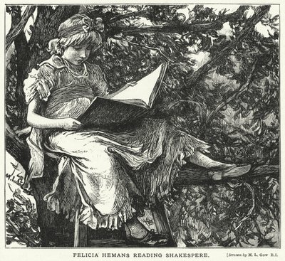 Felicia Hemans leyendo a Shakespeare de Mary L. Gow