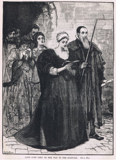 Lady Jane Grey camino al cadalso, 1554 de Mary L. Gow