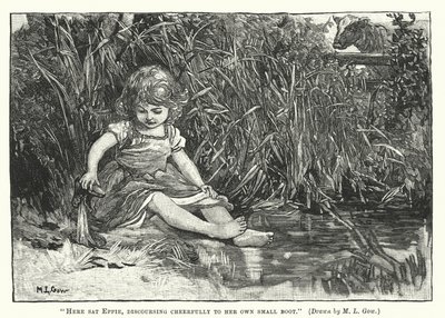 Silas Marner - Aquí se sentaba Eppie, conversando alegremente con su pequeña bota de Mary L. Gow