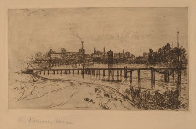 Newark, N.J., desde el Passaic de Mary Nimmo Moran