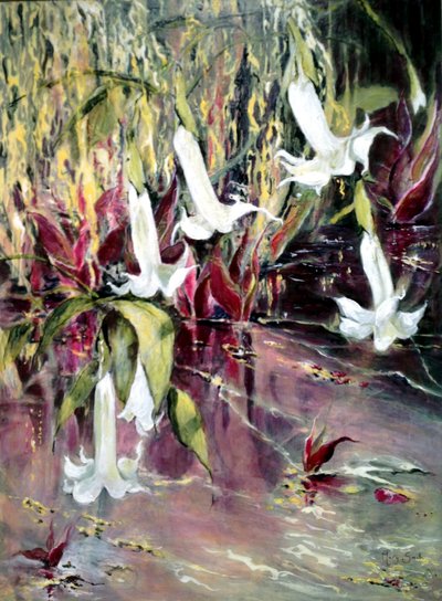 Daturas en el jardín de Monet de Mary Smith