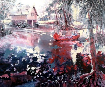Casa de botes y lago de Elvaston de Mary Smith