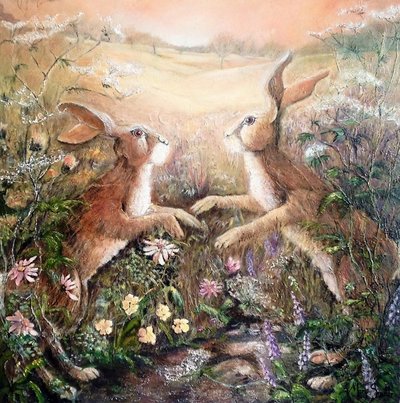 Liebres al amanecer de Mary Smith