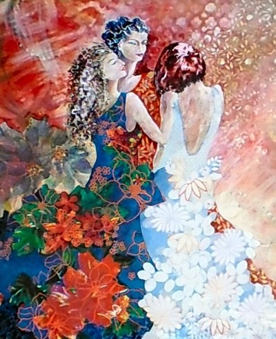 Damas con vestidos florales de Mary Smith