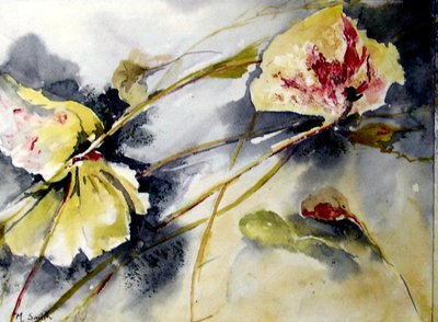 hojas de lirio flotando de Mary Smith
