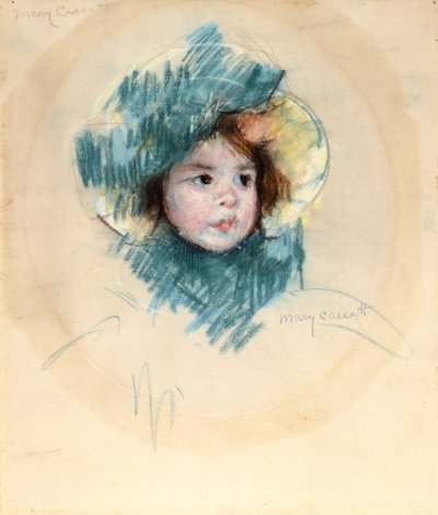 Head Of Margot (pastel sobre papel verjurado blanco) de Mary Stevenson Cassatt