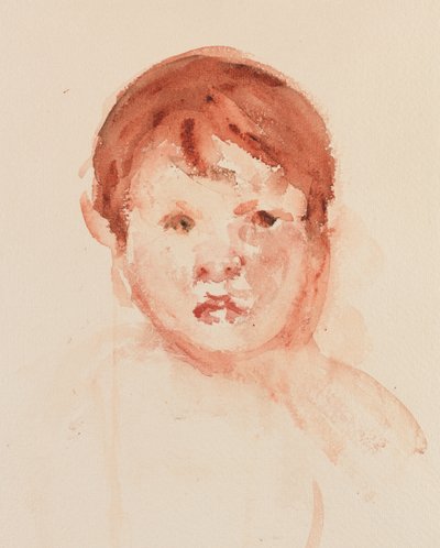 Cabeza de niño, finales del siglo XIX - principios del siglo XX de Mary Stevenson Cassatt