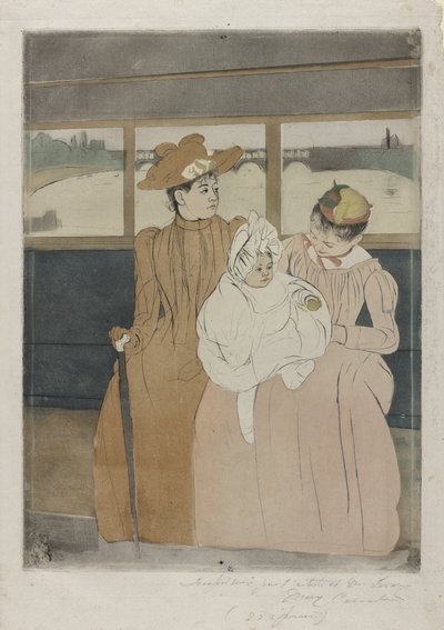 En el Ómnibus, 1890-91 de Mary Cassatt