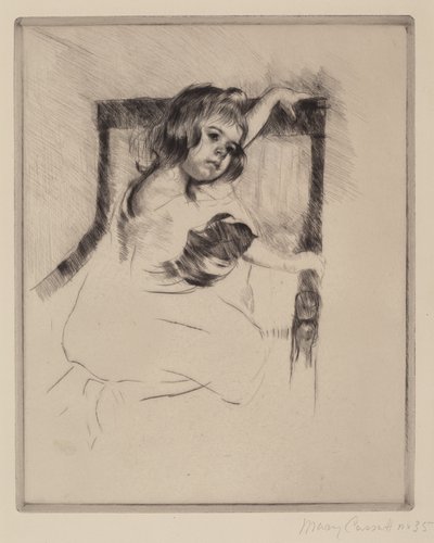 Arrodillada en un sillón (Margot), c.1903 de Mary Stevenson Cassatt