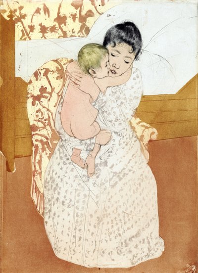 Caricia maternal 1891;de Mary Cassatt de Mary Stevenson Cassatt