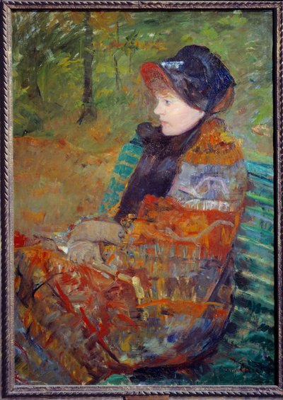 Retrato de Mademoiselle C Lydia Cassatt, hermana del artista. por Mary Cassatt (1844-1926) 1880 de Mary Stevenson Cassatt