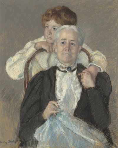 Retrato de la Sra. Cyrus J. Lawrence con su nieto R. Lawrence Oakley de Mary Cassatt
