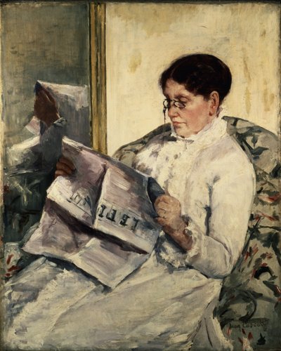 Leyendo Le Figaro, 1878 de Mary Cassatt