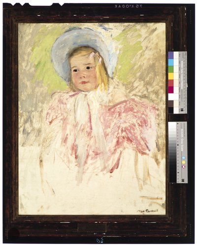 Simone con un Bonete Azul (No. 1), c.1903 de Mary Stevenson Cassatt