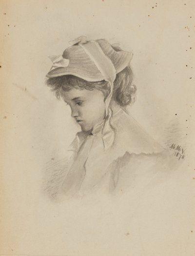 Sin título (Cabeza de un niño mirando hacia abajo) de Mary Vaux Walcott