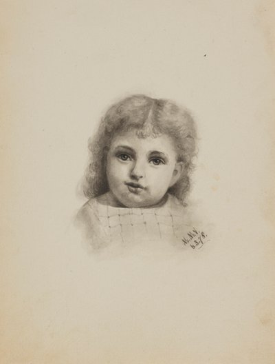 Cabeza de un niño sin título, 1878 de Mary Vaux Walcott