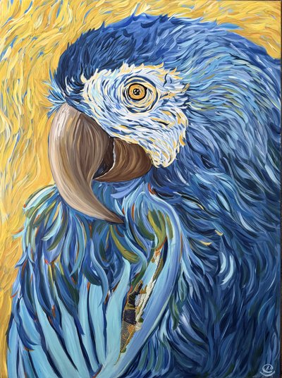 Guacamayo azul brillante de Maryna Kovalchuk