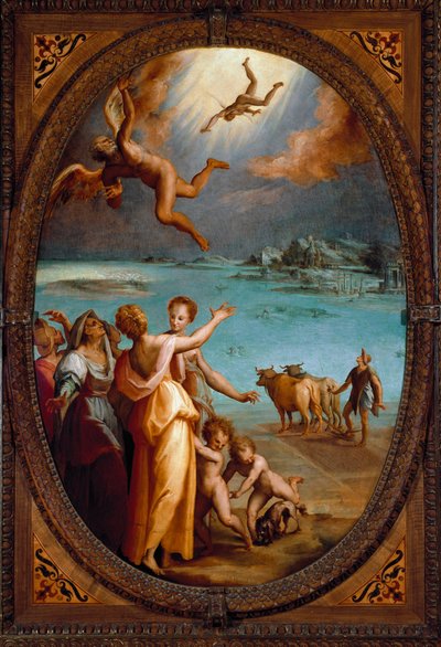 La caída de Ícaro de Maso da San Friano