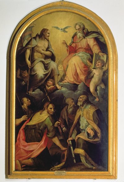 La Santísima Trinidad con Santos de Maso da San Friano