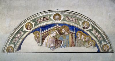 Coronación de la Virgen. Pintura de Maso di Banco (activo entre 1335 y 1346) de Maso di Banco