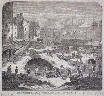 Puente de Blackfriars, Londres, 1863 de Mason Jackson