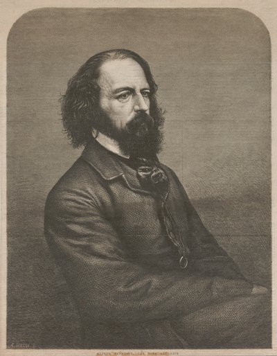 Retrato de Alfred, Lord Tennyson 1809-1892, 1864 de Mason Jackson