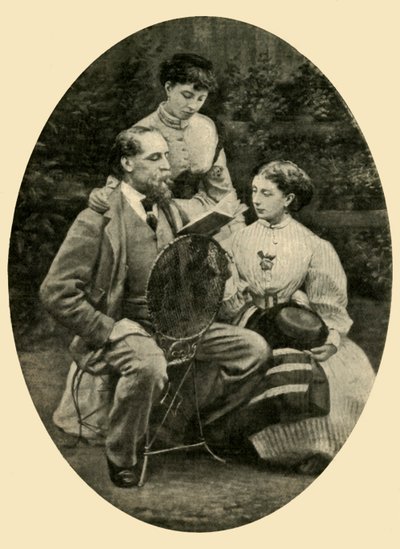 Charles Dickens leyendo a sus hijas, 1865, 1910 de Mason and Co.