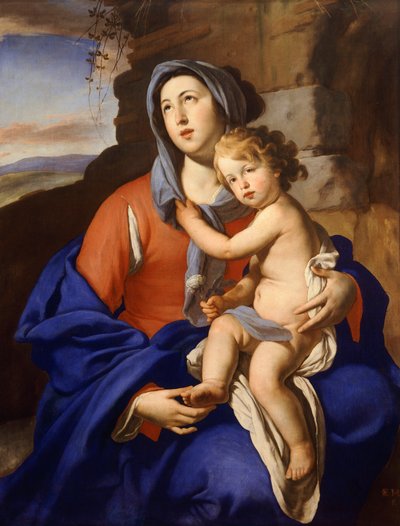 Madonna y el Niño, por Massimo Stanzione de Massimo Stanzione