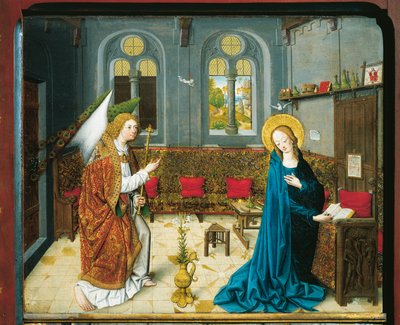 La Anunciación, de las Historias de la Vida de María de Master Aachen