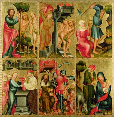 Ala derecha del Altar Mayor de San Pedro en Hamburgo, el Altar de Grabower, 1383 de Master Bertram of Minden