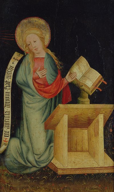 Virgen de la Anunciación, del Altar del Cosechador, c.1410 de Master Bertram of Minden