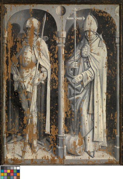 Exterior de la Leyenda de San Jorge, c.1500-10 (óleo sobre tabla) de Master Bruges