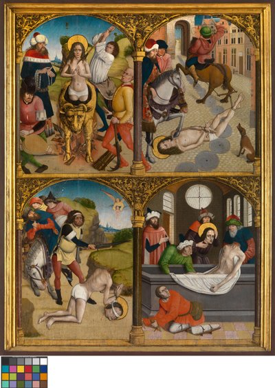 La leyenda de San Jorge, c.1500-10 (óleo sobre tabla) de Master Bruges