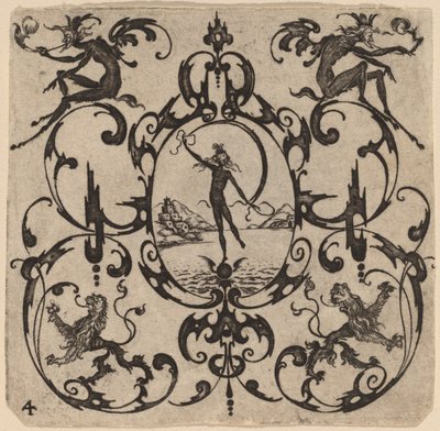 Ornamento con grotesco de Master CR