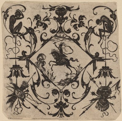 Ornamento con grotesco de Master CR
