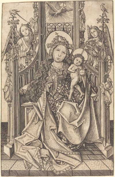 Madonna y Niño en el Trono de Master E.S.