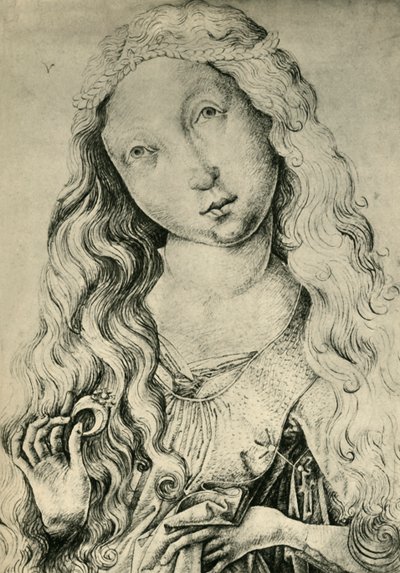 Retrato de una mujer con un anillo, Santa Catalina, 1450-1470, 1943 de Master ES