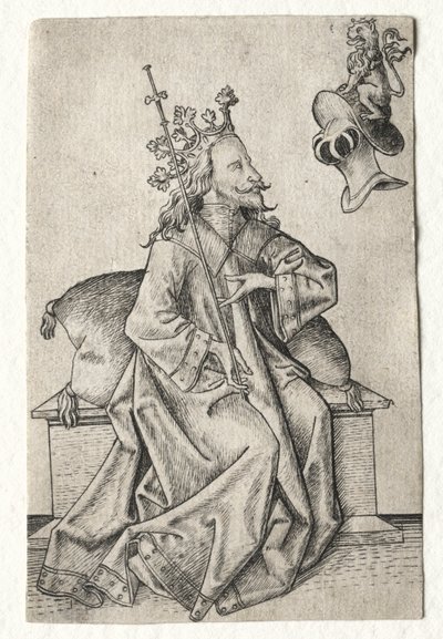 Las pequeñas cartas: Segundo palo: Cascos: Carta con rey y casco de Master ES
